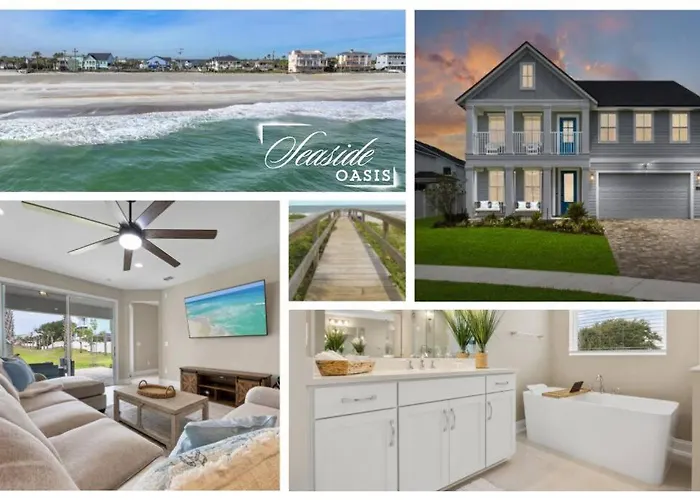 New - Vilano Beach Family Oasis, Private Beach Access, Intercoastal View