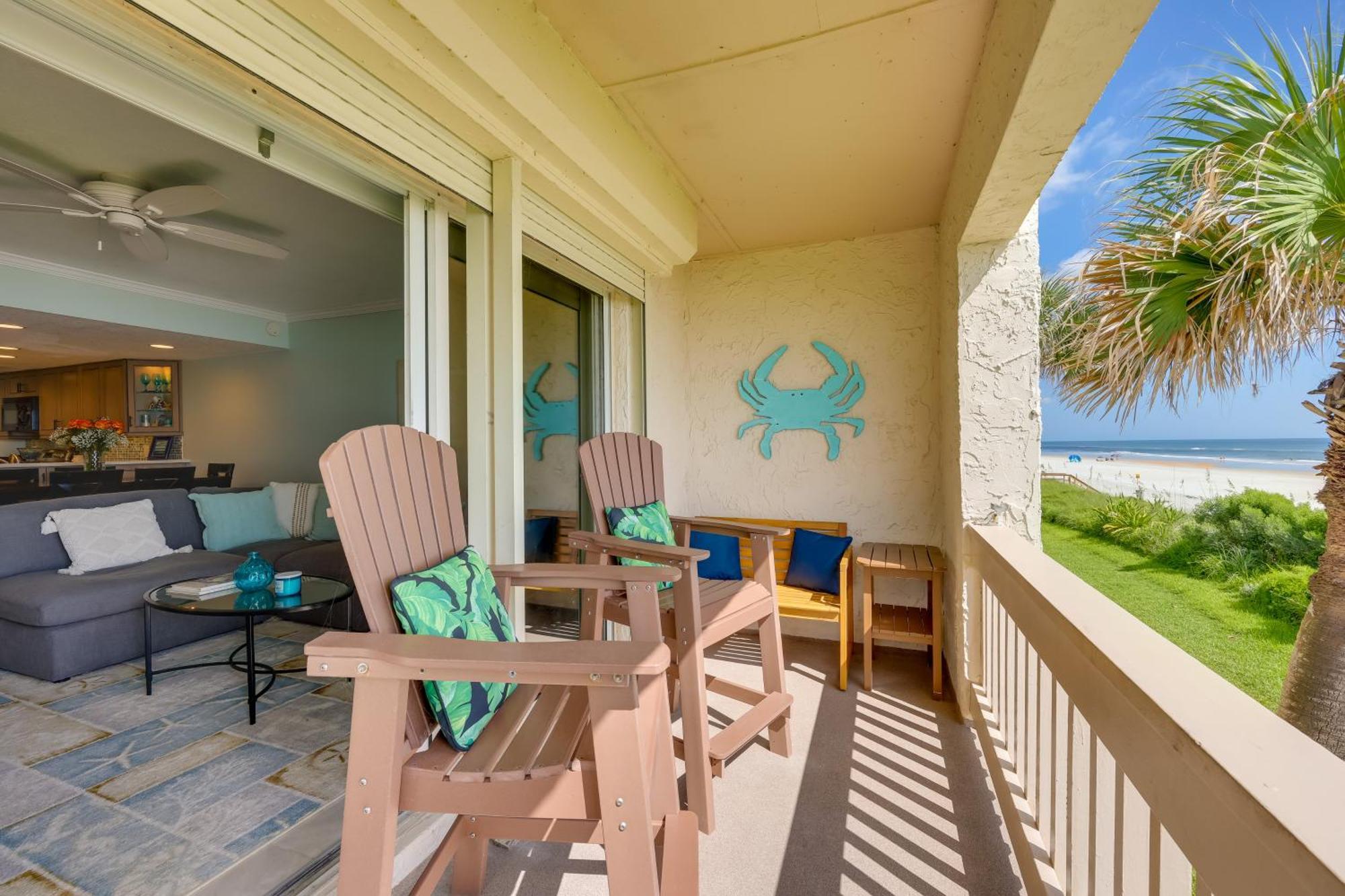 Beachfront St Augustine With Pool Access Apartment