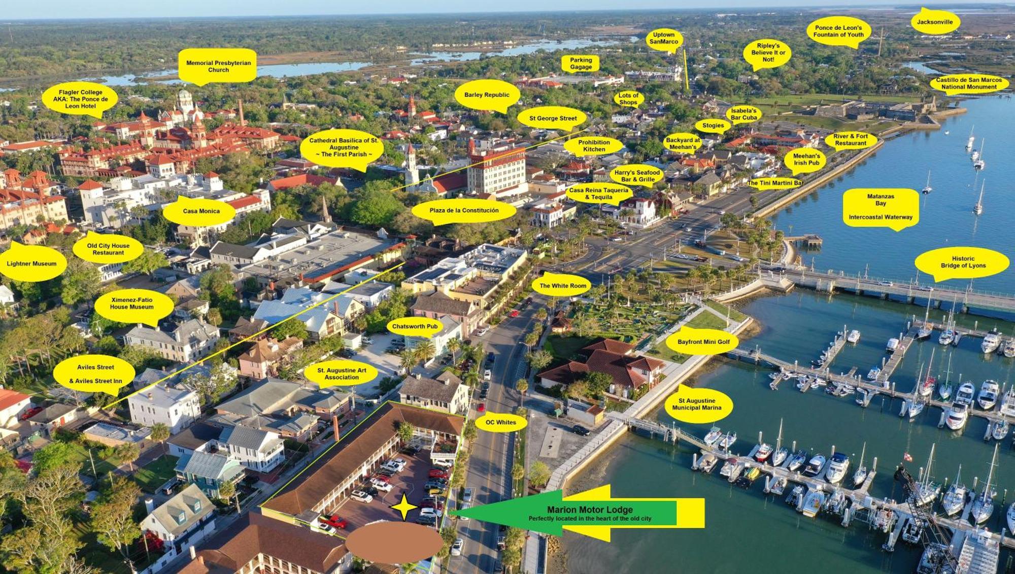 Historic Waterfront Marion Motor In Downtown St Augustine Motel St. Augustine