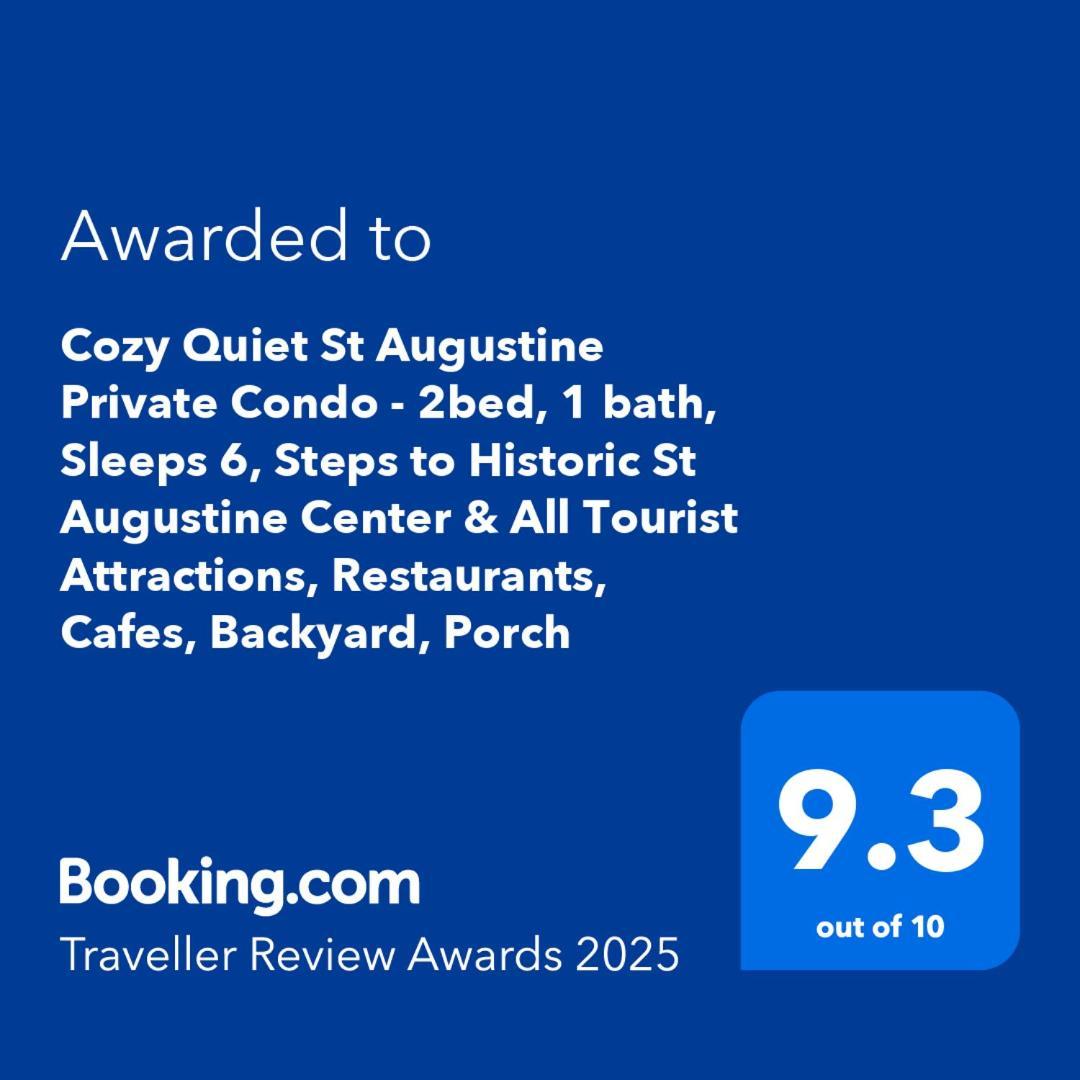 Cozy Quiet St Augustine Private - 2bed, 1 Bath, Sleeps 6, Steps To Historic St Augustine Center & Tourist Attractions, Restaurants, Cafes, Backyard, Porch Apartment